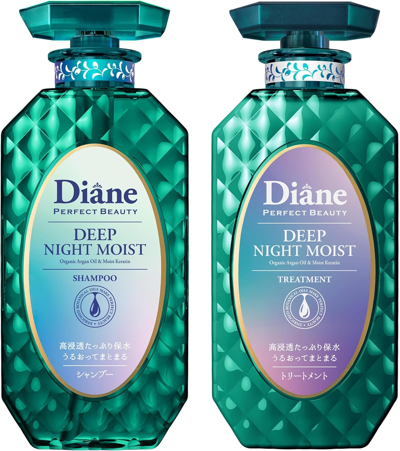 Diane Deep Night Moist Shampoo (450 ml) & Treatment (450 ml) Set