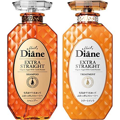 Diane Extra Straight Shampoo (450 ml) & Treatment (450 ml) Set
